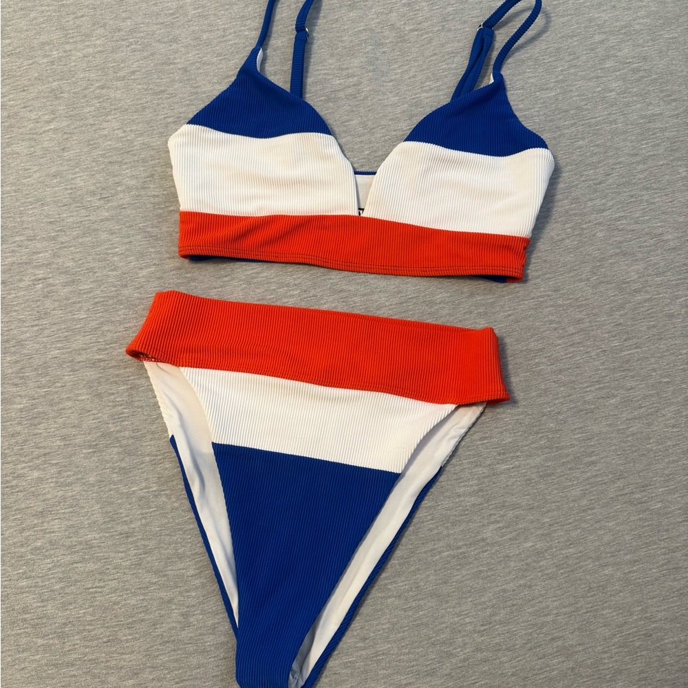 Beach Riot American Colorblock Bikini Set